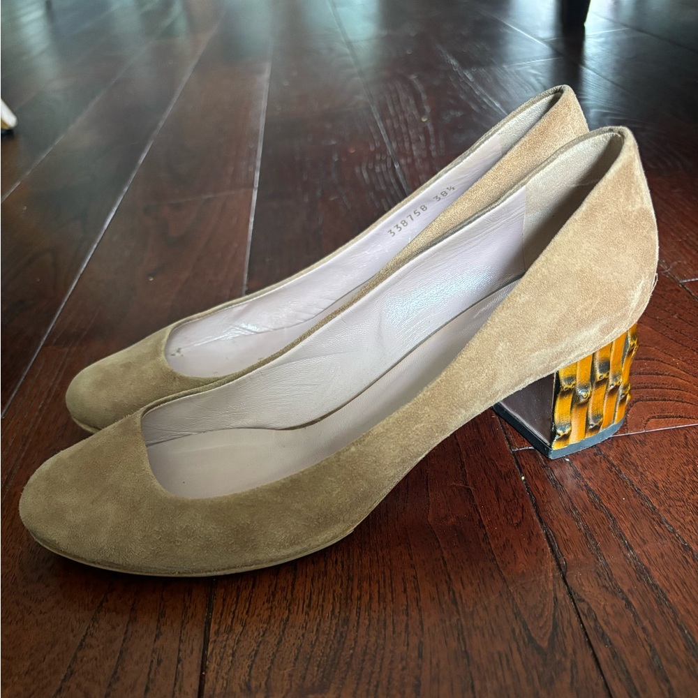 Women’s vintage block heel Gucci heels